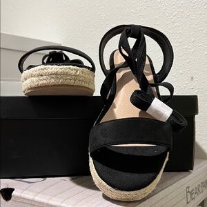 Black Espadrille Sandals